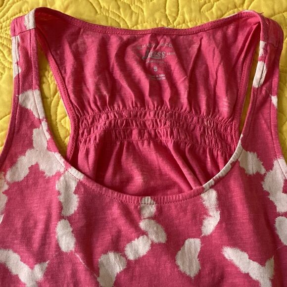 Bass Women’s Coral/Cream Print Racer Back Tee, Size Small - Picture 3 of 5